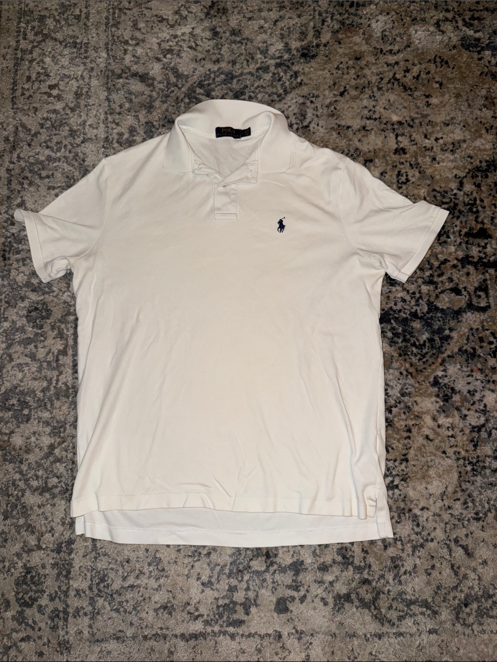 Ralph Lauren White Polo with Navy Pony